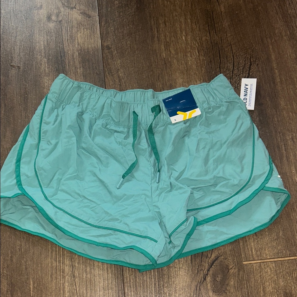 Old Navy Mint Green Women's Athletic Shorts with Teal Trim